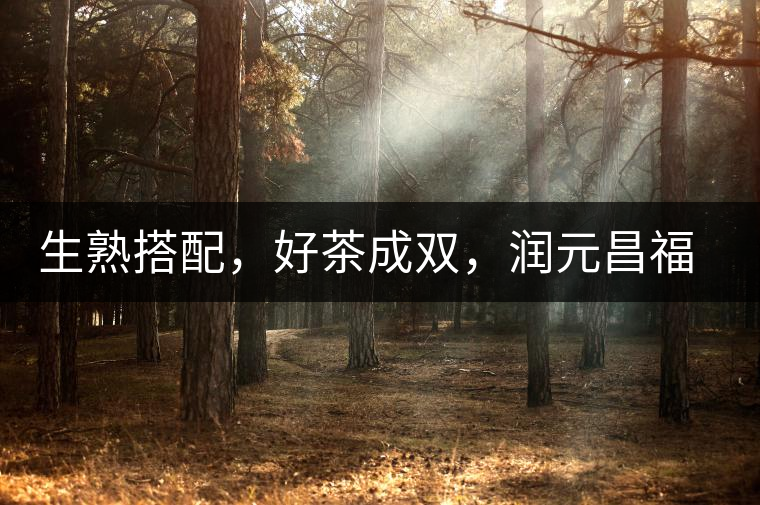 生熟搭配，好茶成雙，潤(rùn)元昌福祿金瓜如意來(lái)襲