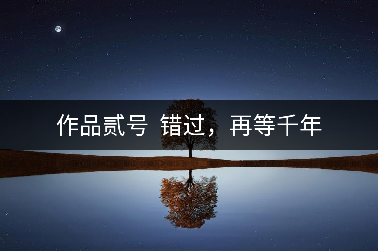 作品貳號  錯過，再等千年