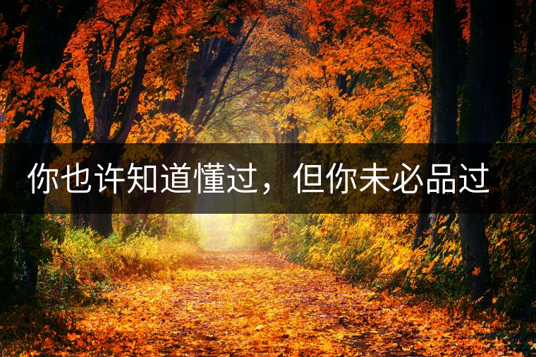 你也許知道懂過，但你未必品過磨烈