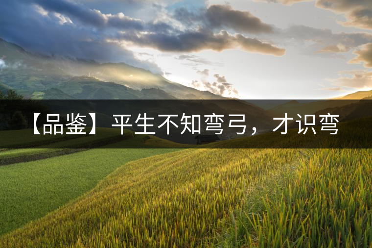 【品鑒】平生不知彎弓，才識彎弓，難舍彎弓