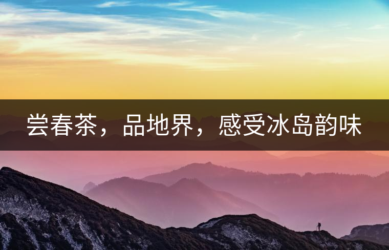 嘗春茶，品地界，感受冰島韻味