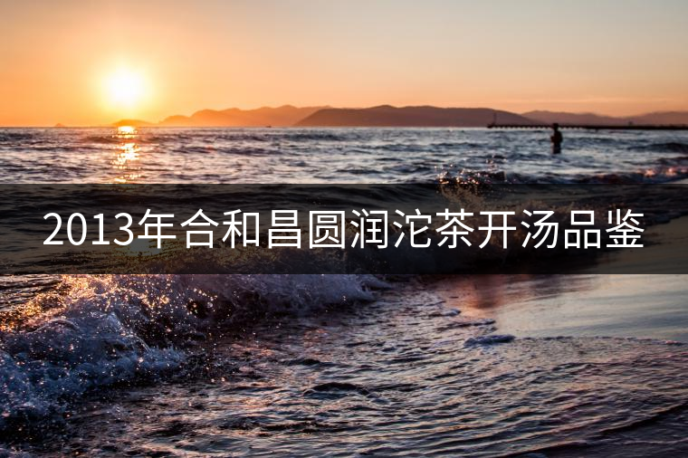 2013年合和昌圓潤(rùn)沱茶開湯品鑒 2013年合和昌圓潤(rùn)沱茶開湯品鑒