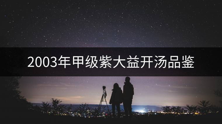 2003年甲級(jí)紫大益開(kāi)湯品鑒 2003年甲級(jí)紫大益開(kāi)湯品鑒