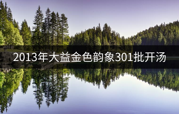 2013年大益金色韻象301批開湯 2013年大益金色韻象301批開湯