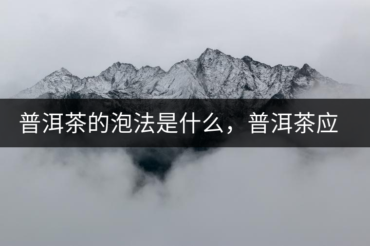普洱茶的泡法是什么，普洱茶應(yīng)該怎么泡？