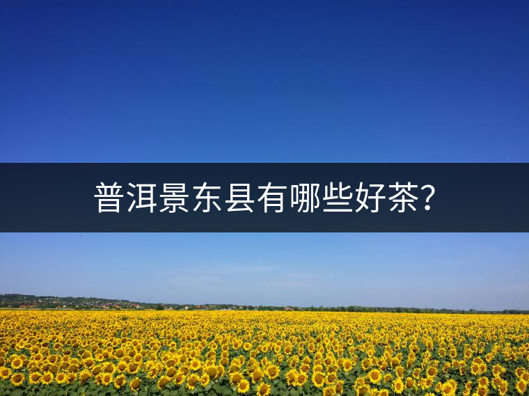 普洱景東縣有哪些好茶？