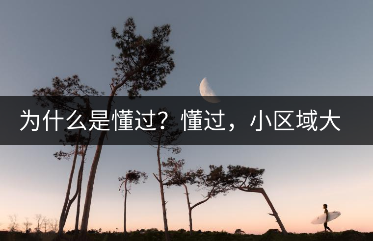 為什么是懂過？懂過，小區(qū)域大智慧
