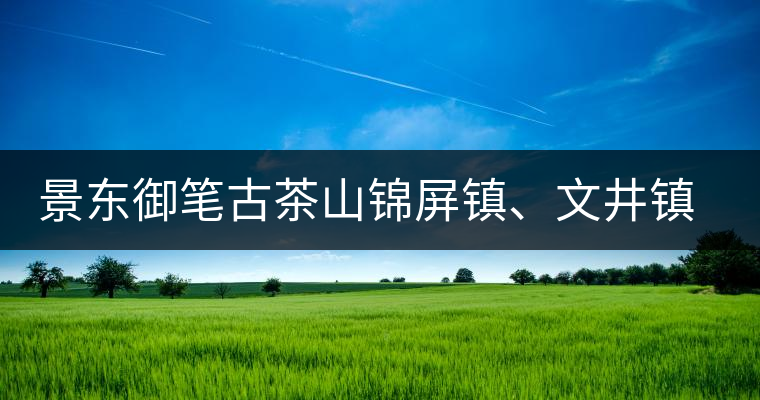景東御筆古茶山錦屏鎮(zhèn)、文井鎮(zhèn)普洱茶口感特點