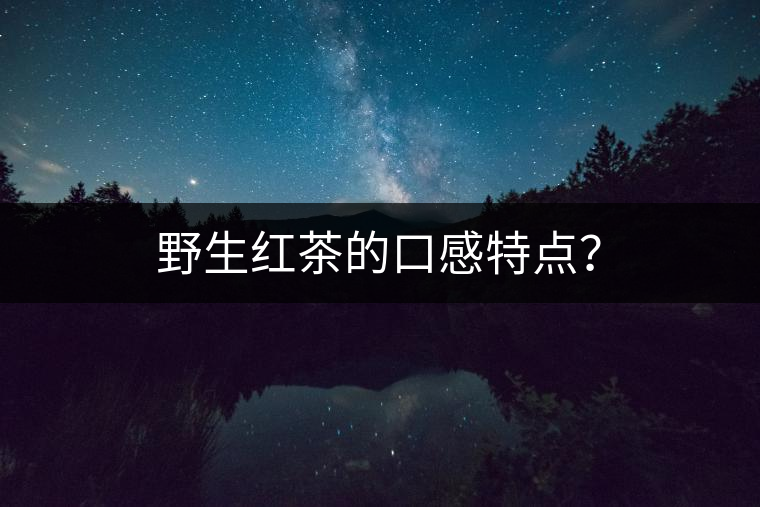 野生紅茶的口感特點？