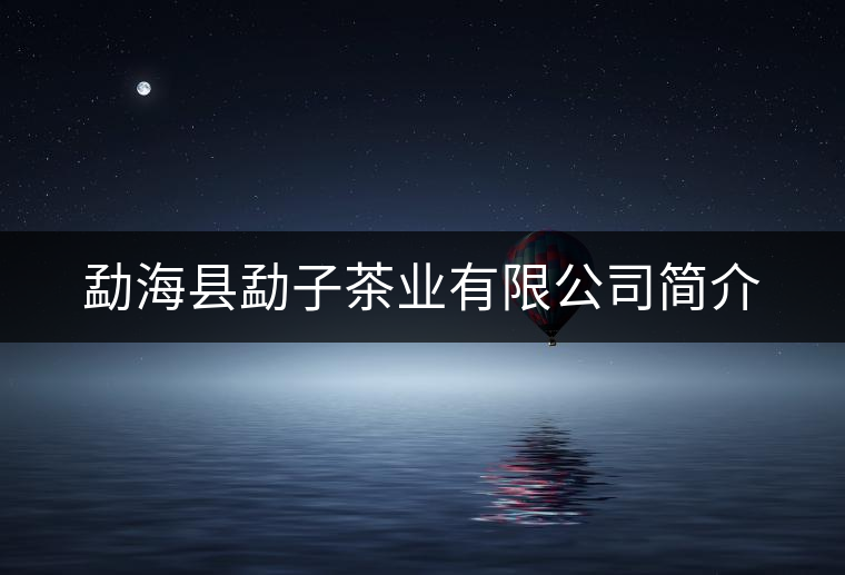 勐海縣勐子茶業(yè)有限公司簡(jiǎn)介 勐??h勐子茶業(yè)有限公司簡(jiǎn)介