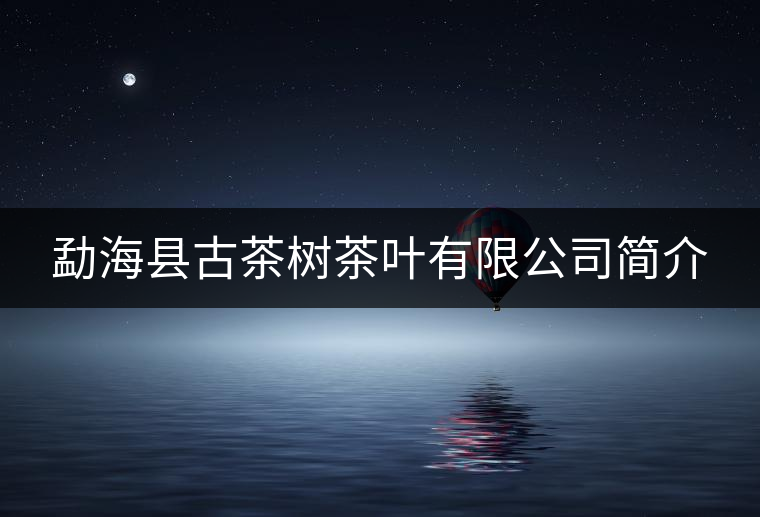 勐?？h古茶樹茶葉有限公司簡介