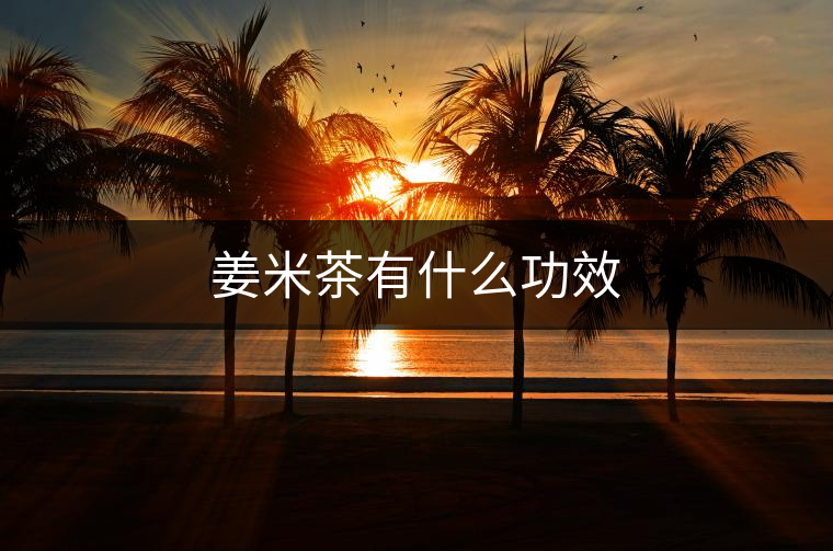 姜米茶有什么功效