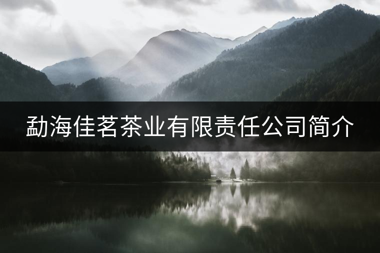 勐海佳茗茶業(yè)有限責(zé)任公司簡(jiǎn)介 勐海佳茗茶業(yè)有限責(zé)任公司簡(jiǎn)介