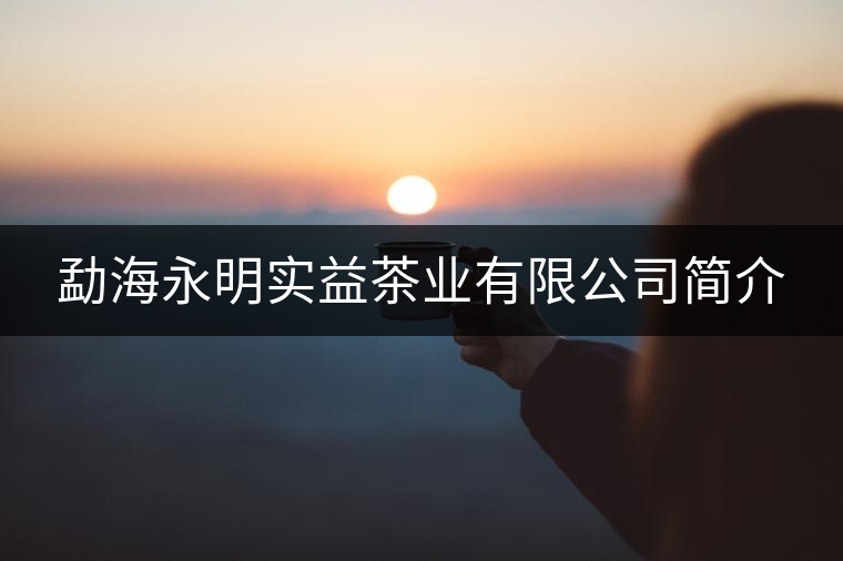勐海永明實(shí)益茶業(yè)有限公司簡(jiǎn)介 勐海永明實(shí)益茶業(yè)有限公司簡(jiǎn)介
