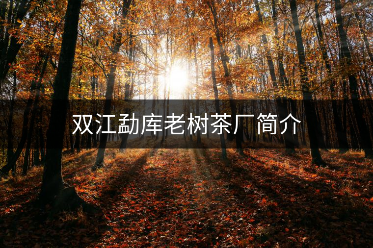 雙江勐庫(kù)老樹茶廠簡(jiǎn)介 雙江勐庫(kù)老樹茶廠簡(jiǎn)介