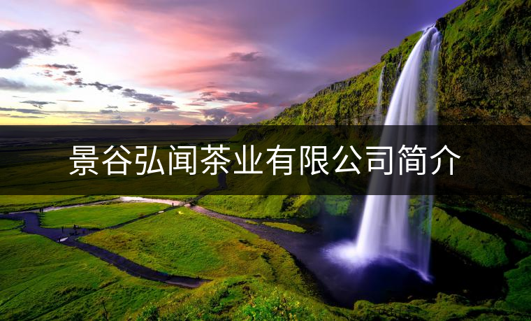 景谷弘聞茶業(yè)有限公司簡(jiǎn)介 景谷弘聞茶業(yè)有限公司簡(jiǎn)介