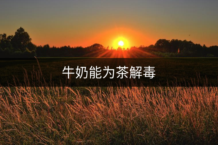牛奶能為茶解毒