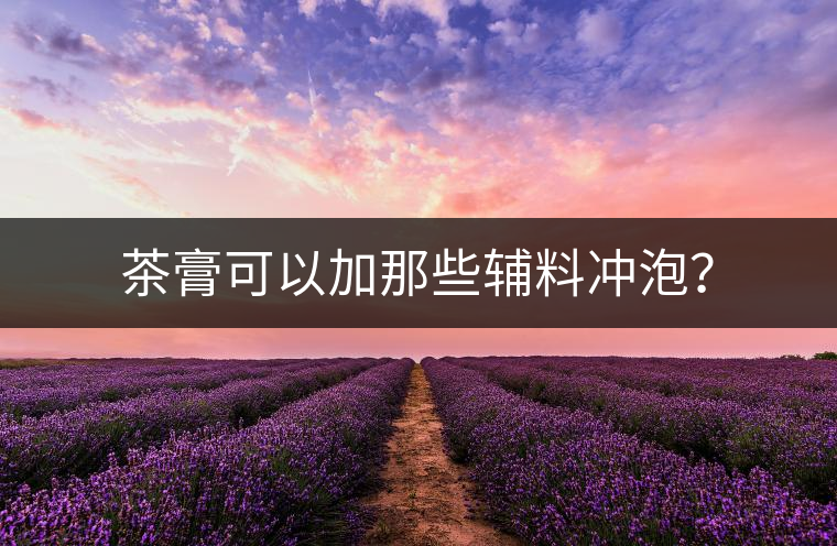 茶膏可以加那些輔料沖泡？