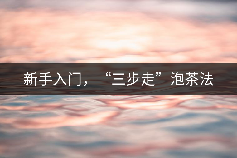 新手入門(mén)，“三步走”泡茶法