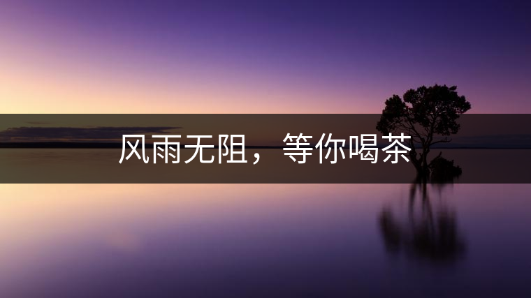 風(fēng)雨無(wú)阻，等你喝茶