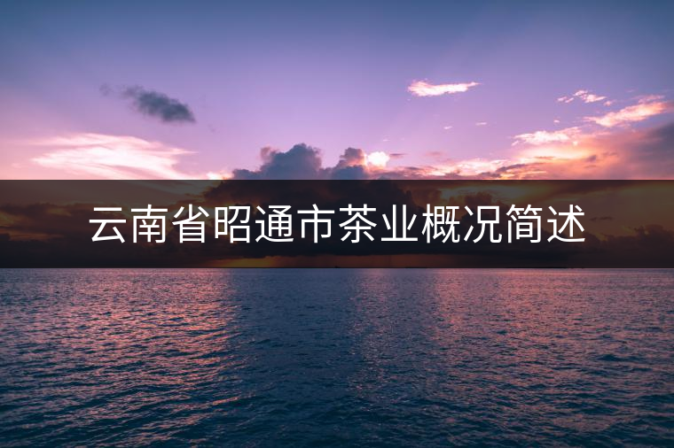 云南省昭通市茶業(yè)概況簡述