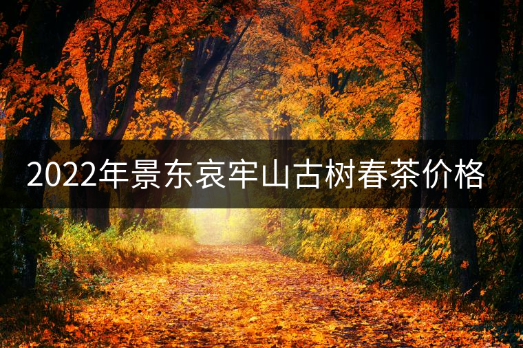 2022年景東哀牢山古樹春茶價格多少? 2022年景東哀牢山古樹春茶價格多少?