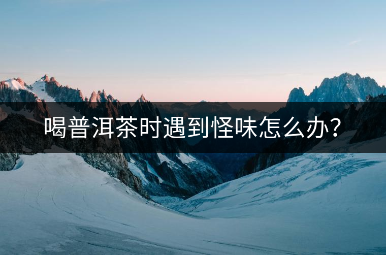 喝普洱茶時(shí)遇到怪味怎么辦？