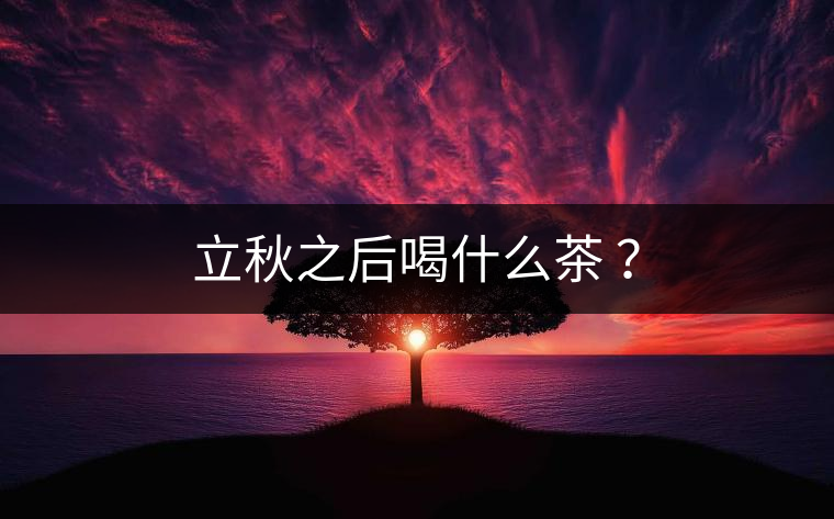 立秋之后喝什么茶 ？