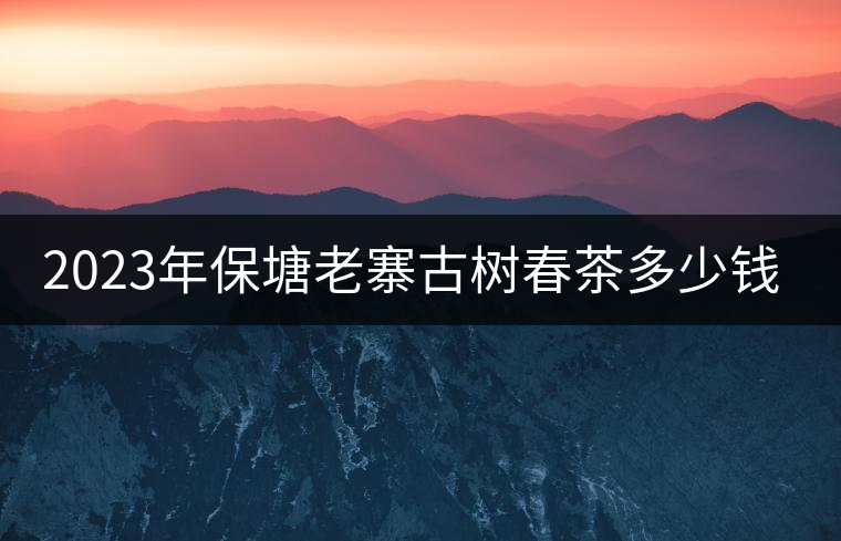 2023年保塘老寨古樹(shù)春茶多少錢一公斤? 2023年保塘老寨古樹(shù)春茶多少錢一公斤?