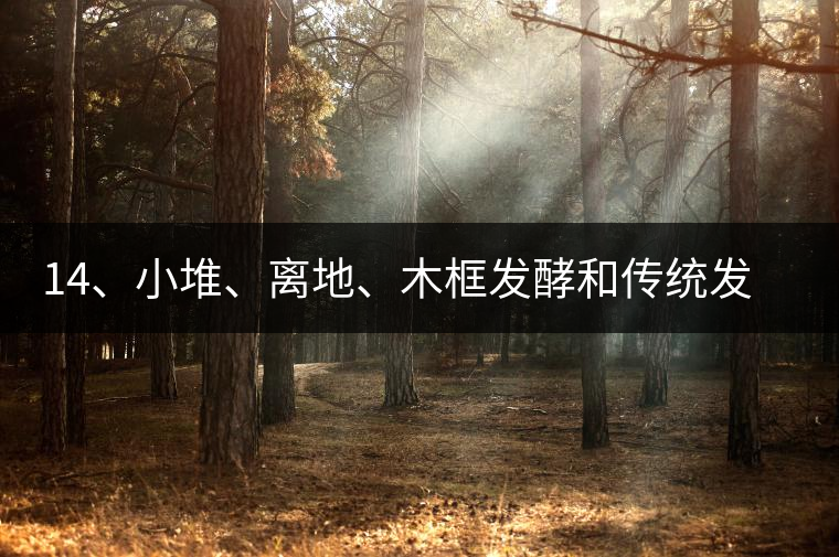 14、小堆、離地、木框發(fā)酵和傳統(tǒng)發(fā)酵