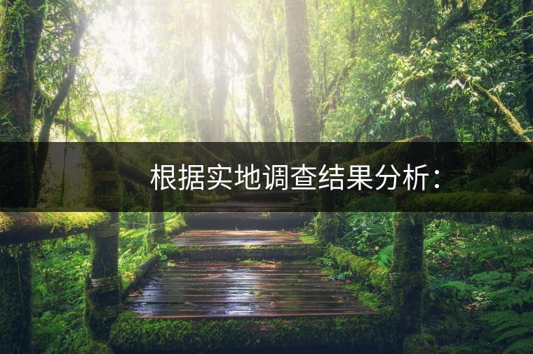 　　根據(jù)實(shí)地調(diào)查結(jié)果分析：